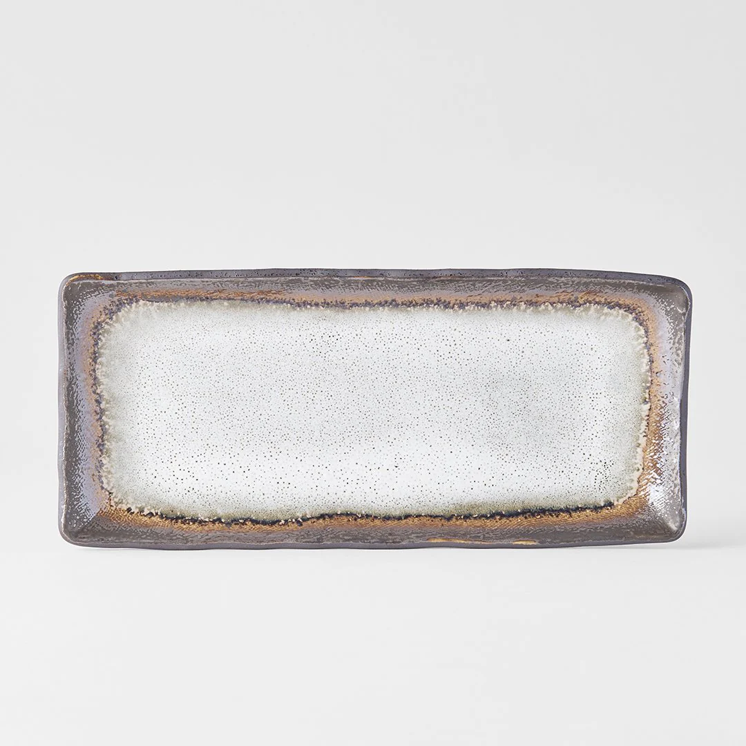 Akane Grey sashimi plate 29cm