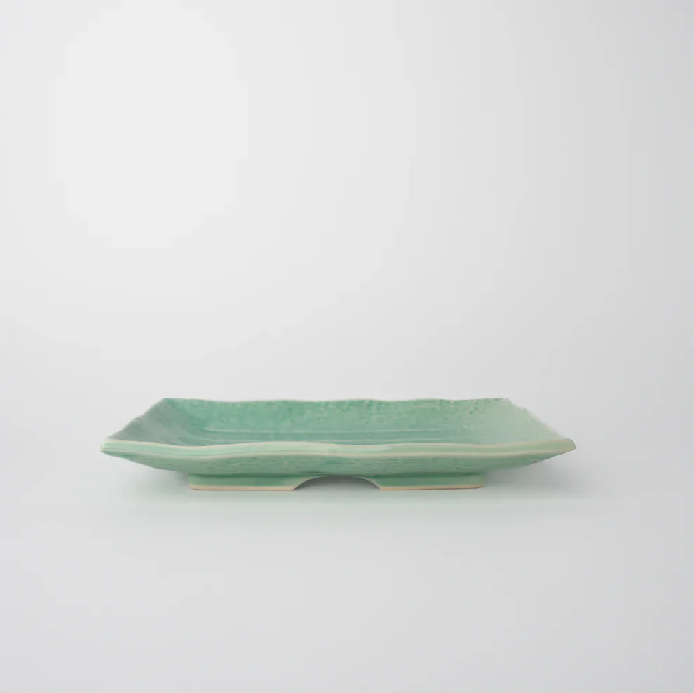 Celadon Sushi Plate Rect. 22cm - Image 4