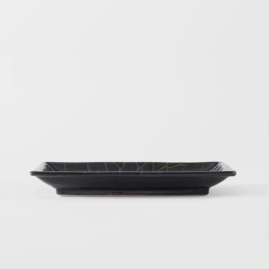 Charcoal Net Design Sushi Plate 22cm - Image 5