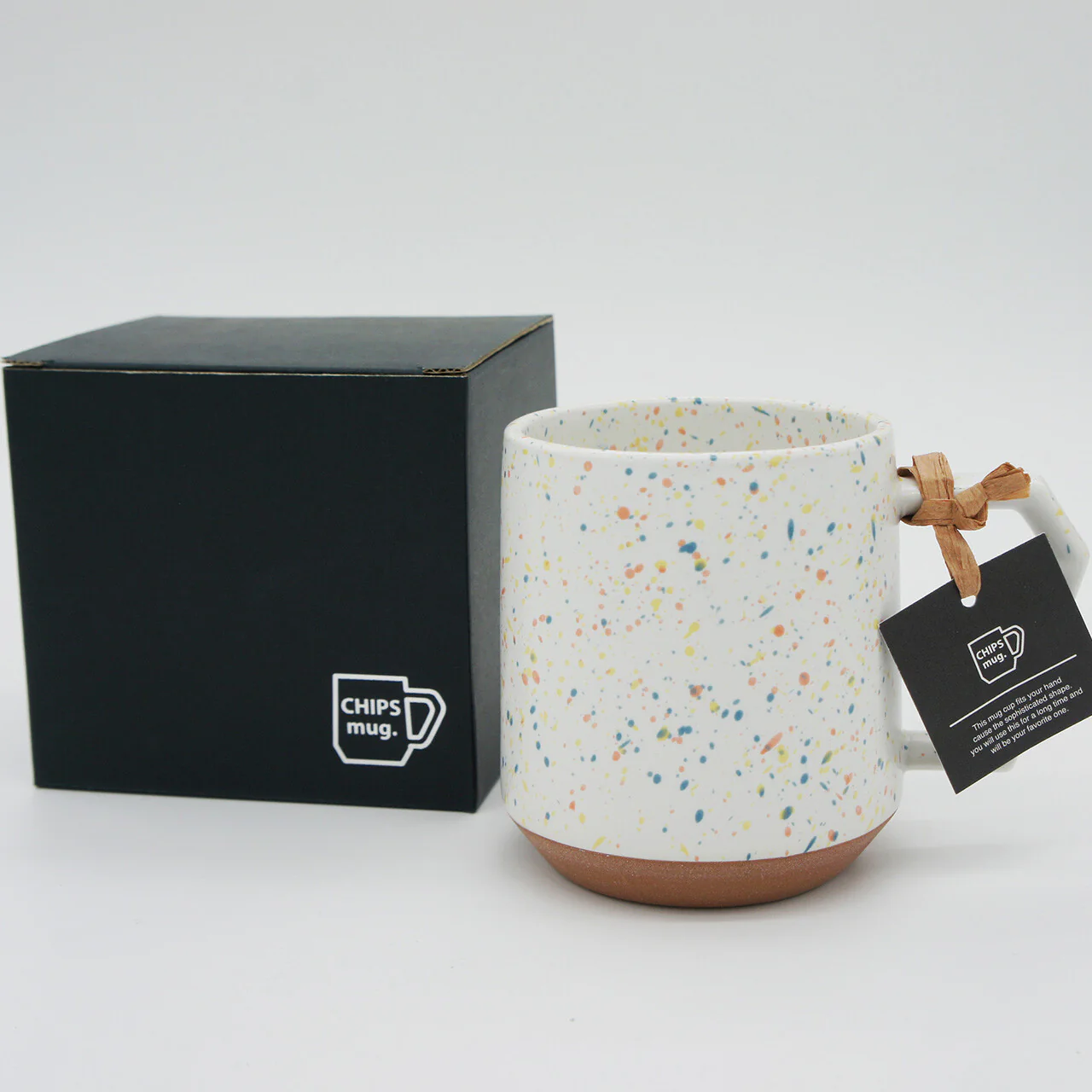 CHIPS Splash White & Orange Gift Boxed Mug with Handle 380ml - Image 4