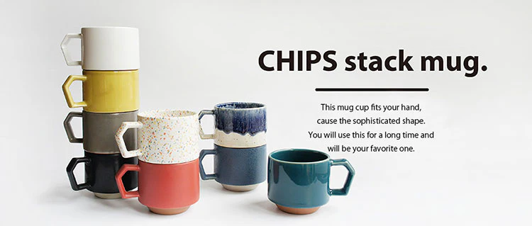 CHIPS Stack Mat Grey Gift Boxed Mug with Handle 280ml - Image 12