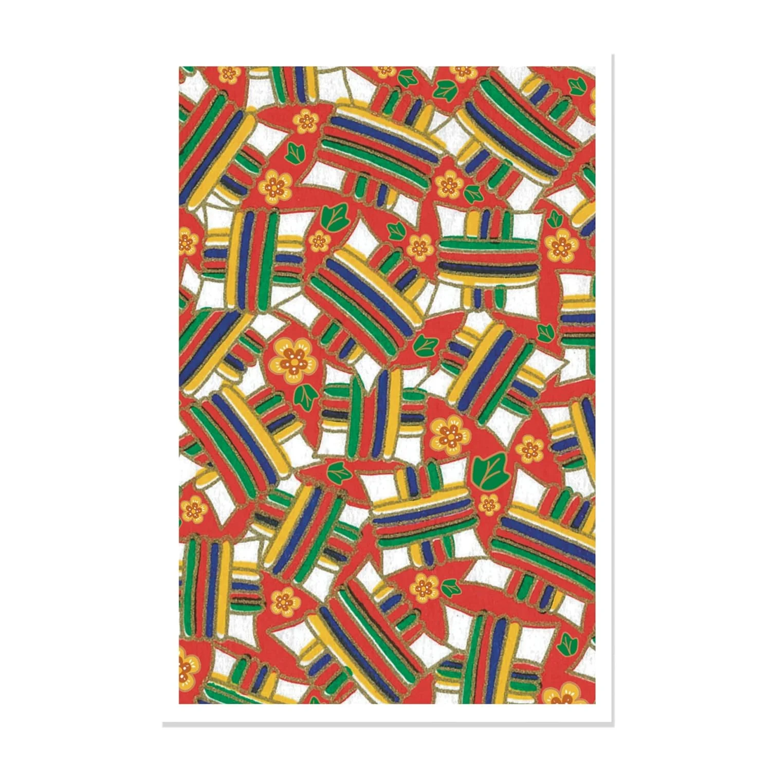 Chiyogami Flowers Embossed Note Cards - 12 Cards - Image 4