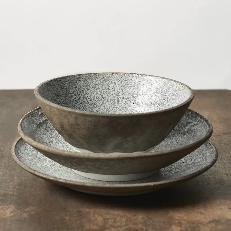 Crazed Grey high rim 22cm - Image 6