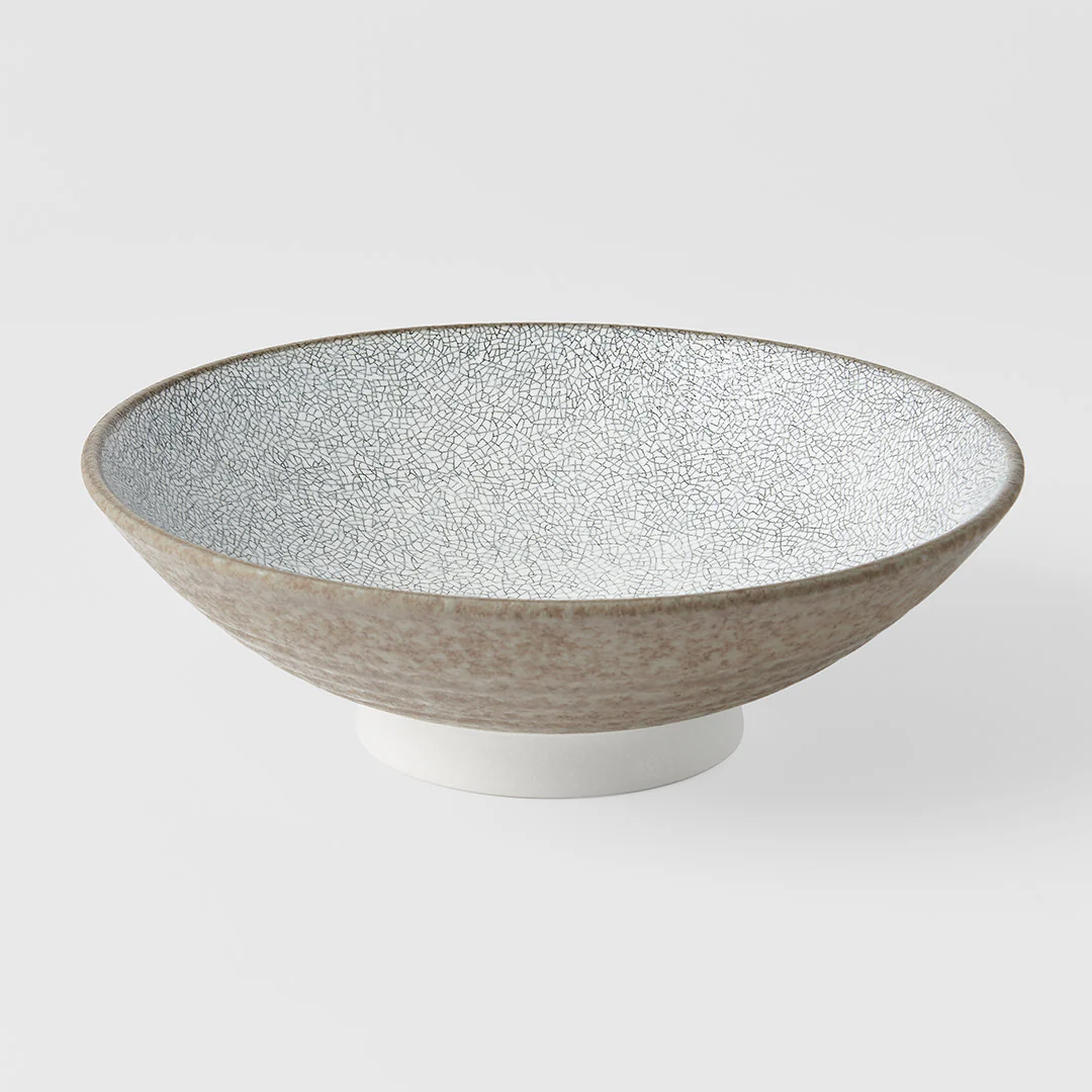 Crazed Grey Ramen Bowl 24cm