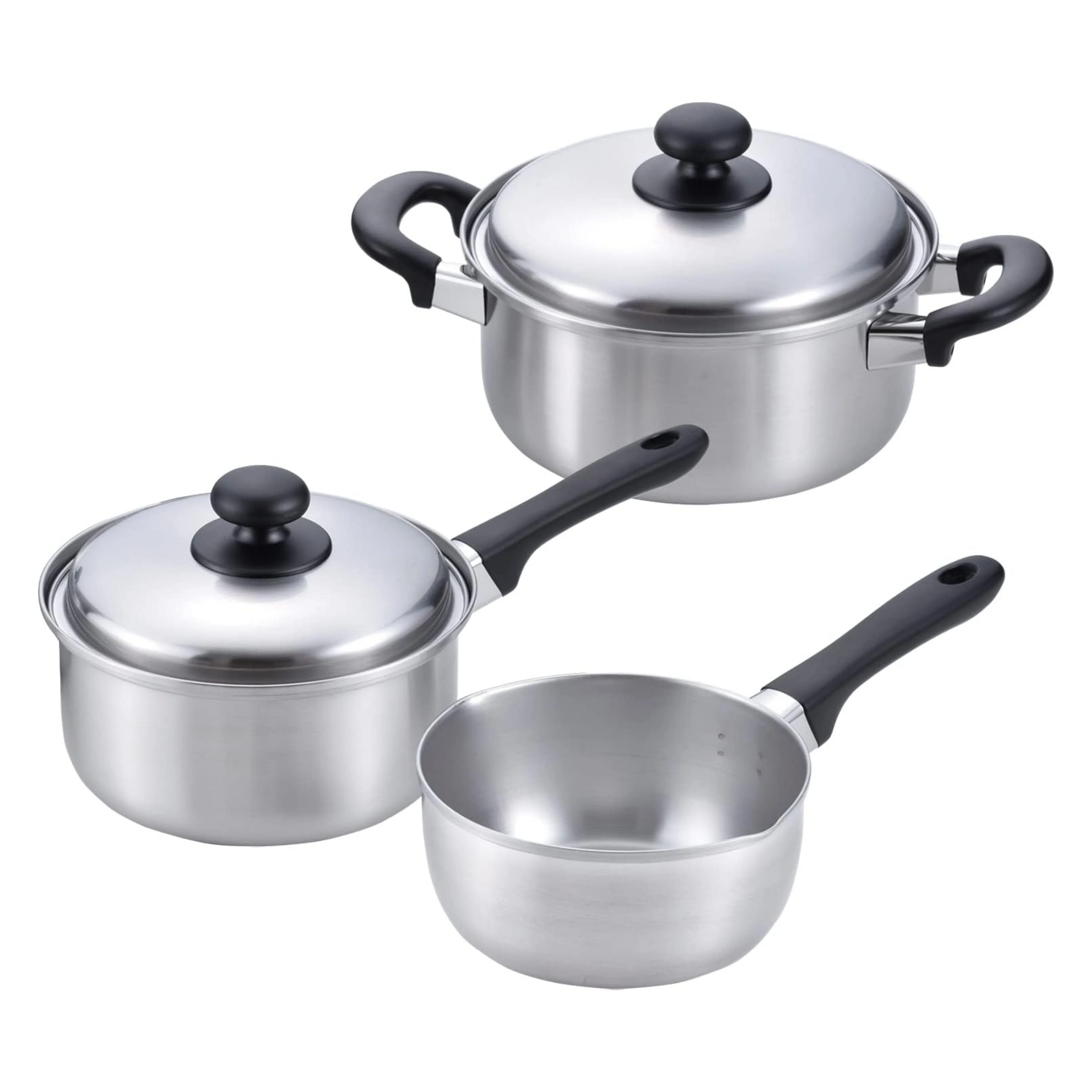 Enzo Classic Stainless Steel 3-Piece Everyday Cookware Set
