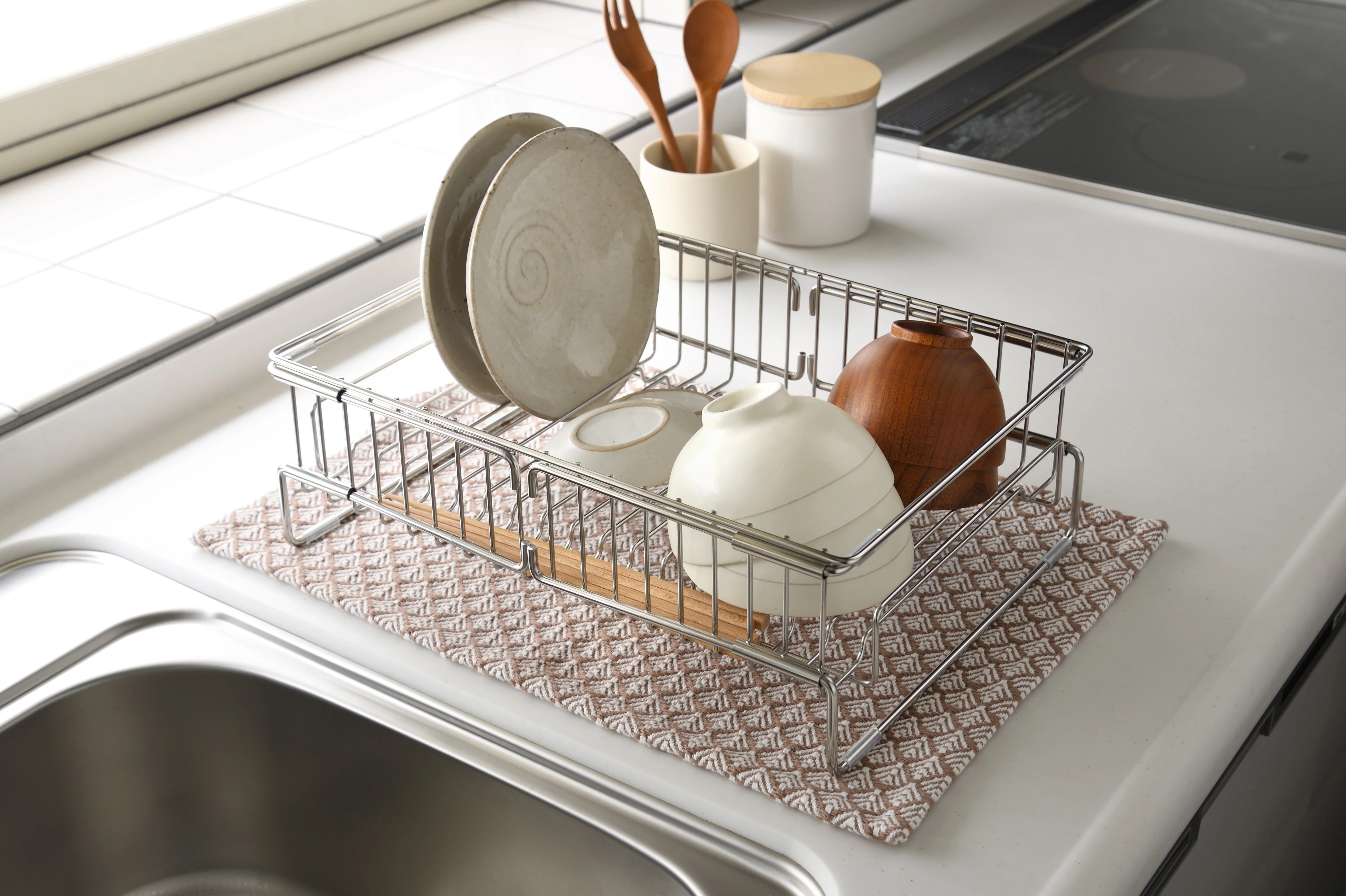 Enzo Expandable Stainless Steel Sink Dish Drainer Rack - Image 6