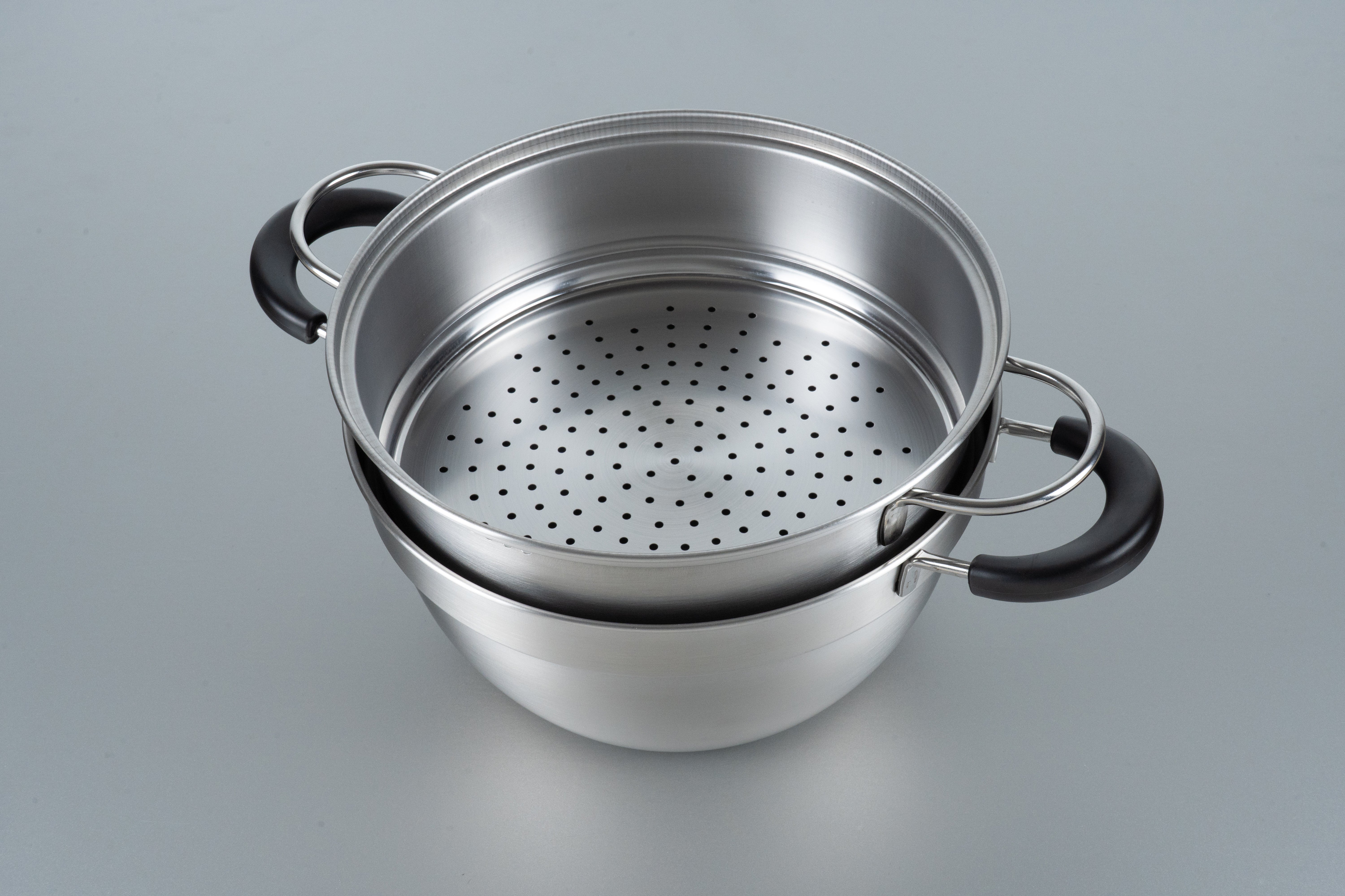 Enzo Stainless Steel Deep-Rim Two-Tier Steamer 23cm - Image 4