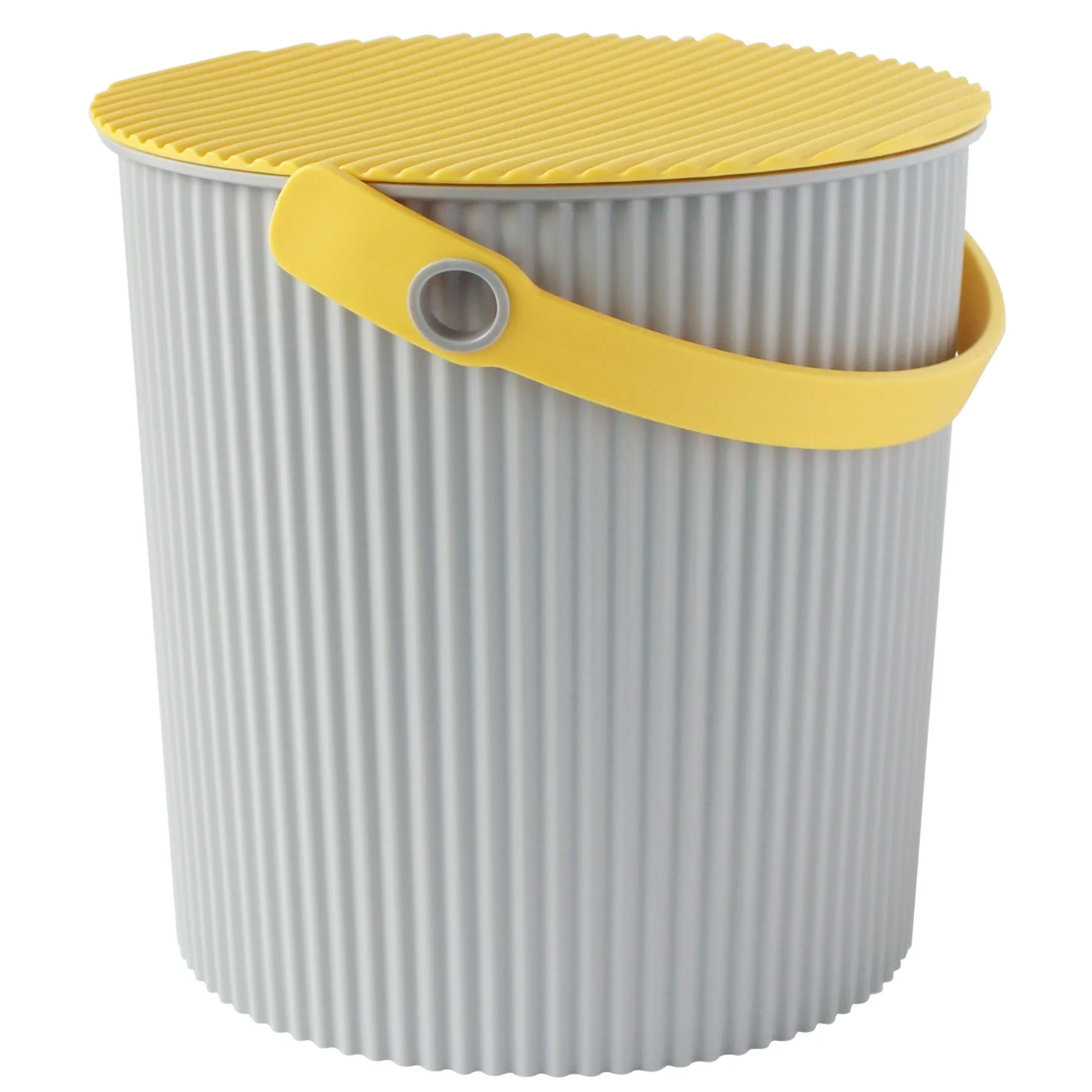 Hachiman Fraichair L Storage Bucket 10L - Grey Yellow