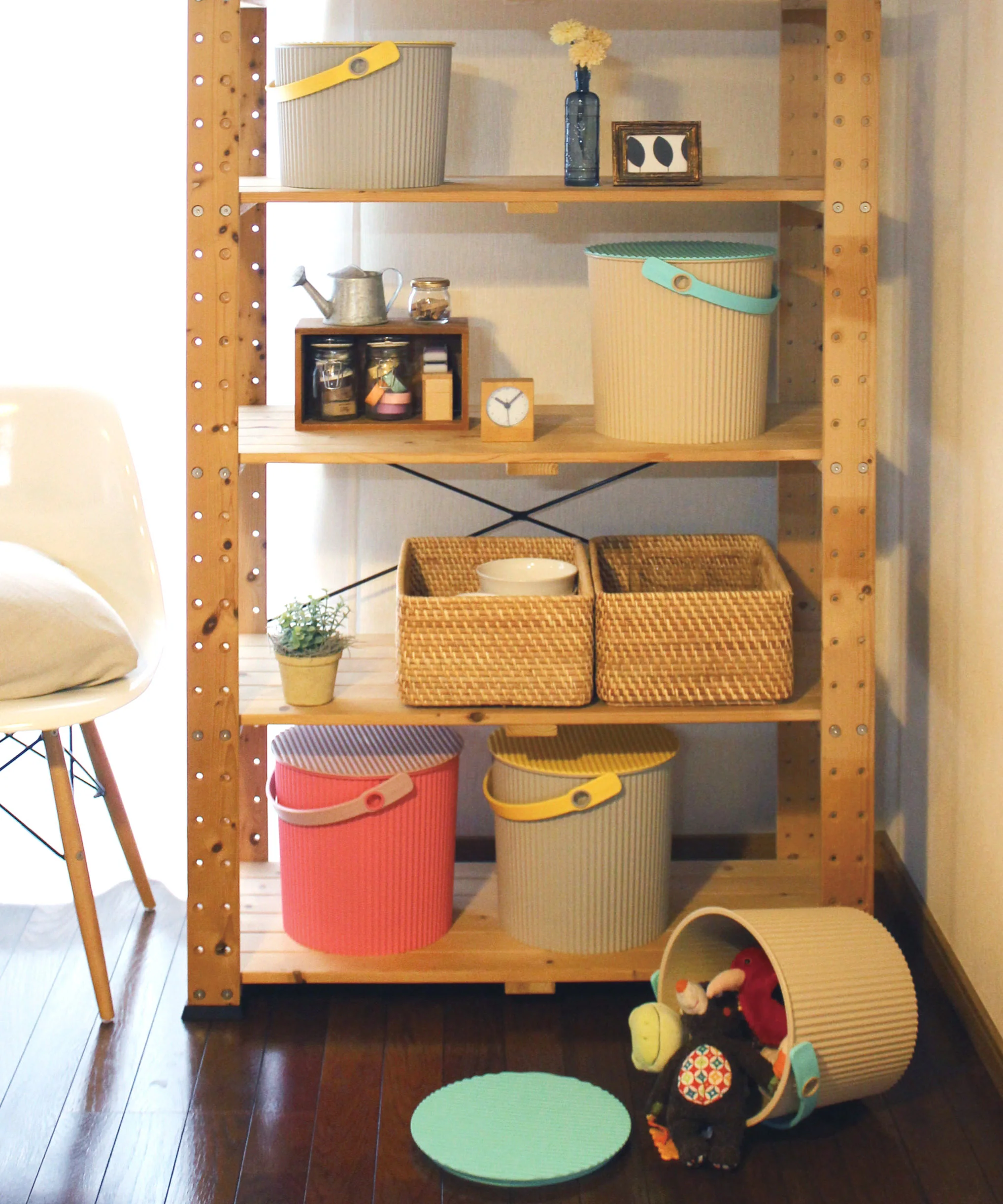 Hachiman Fraichair L Storage Bucket 10L - Grey Yellow - Image 5