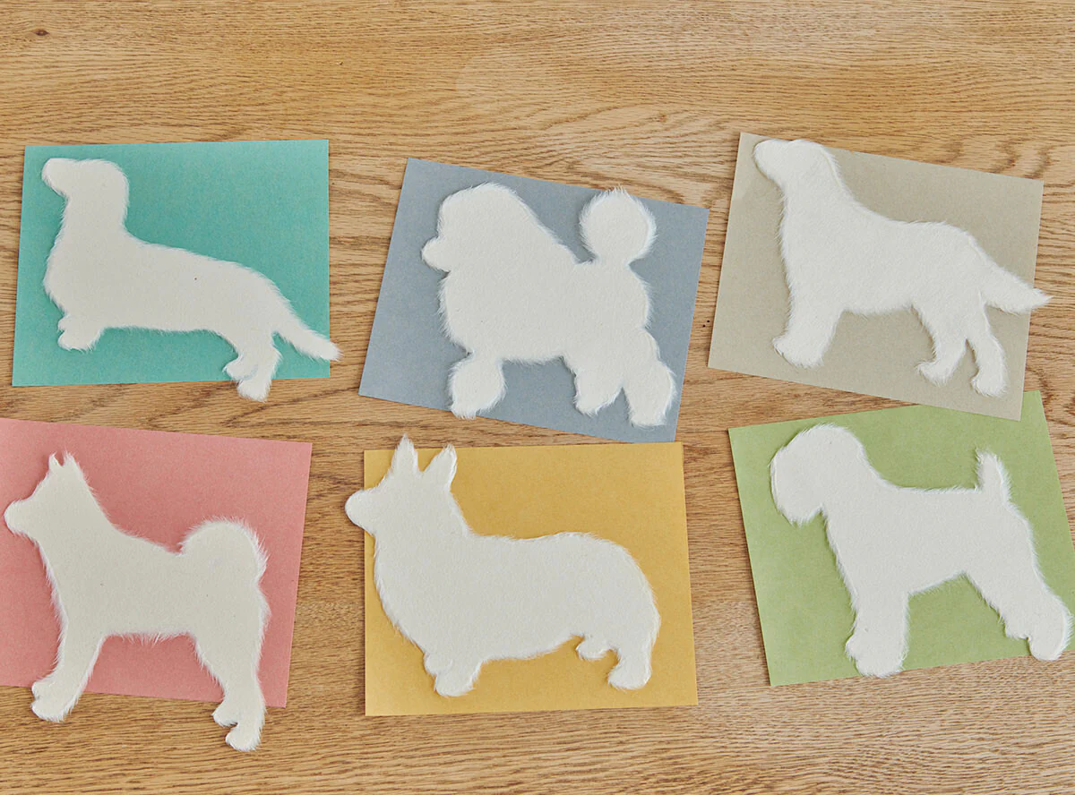 Handmade Japanese Mino Washi Shiba Message Card - Image 6