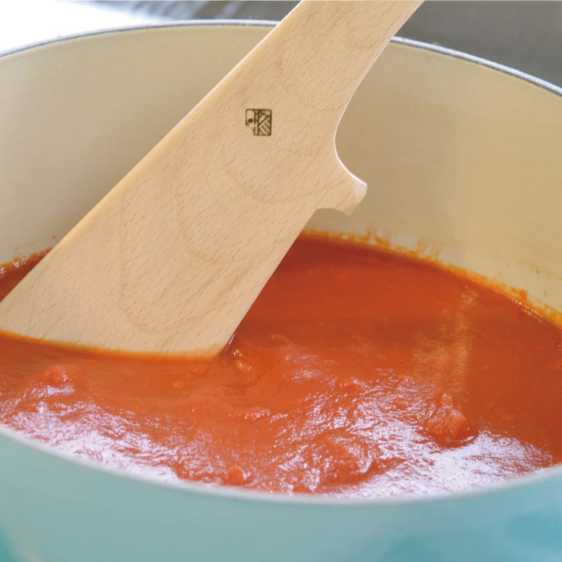 Herabuna Beechwood Square Rest & Hook Spatula 29.5cm - Image 2