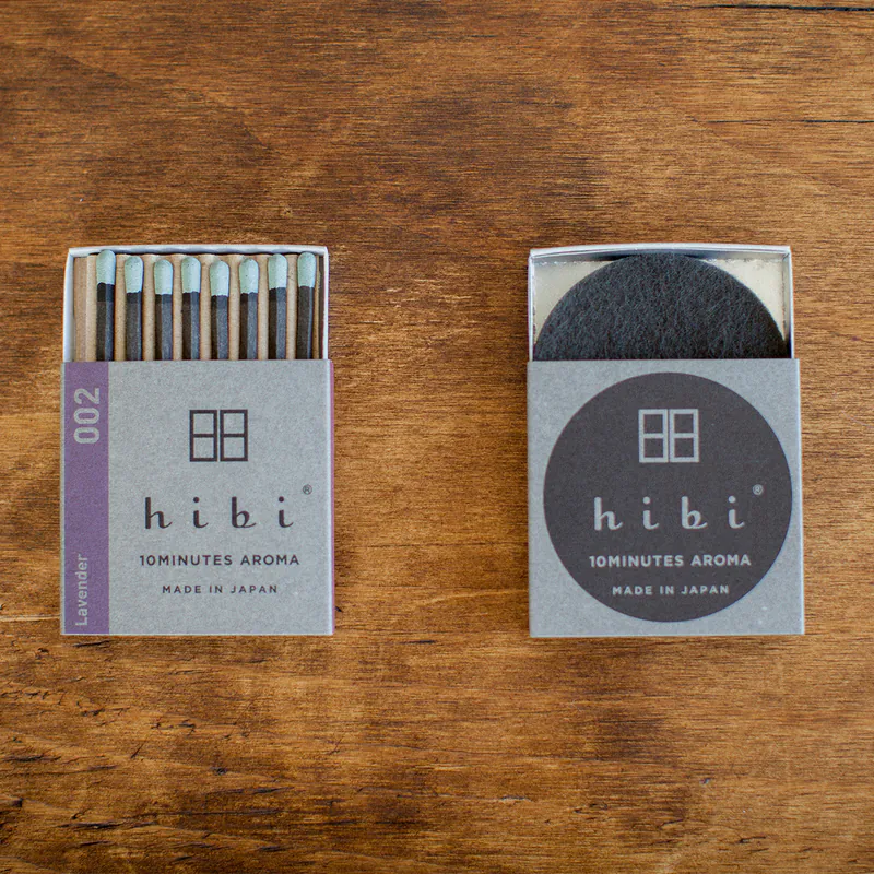 Hibi 10 Minutes incense matches Lavender