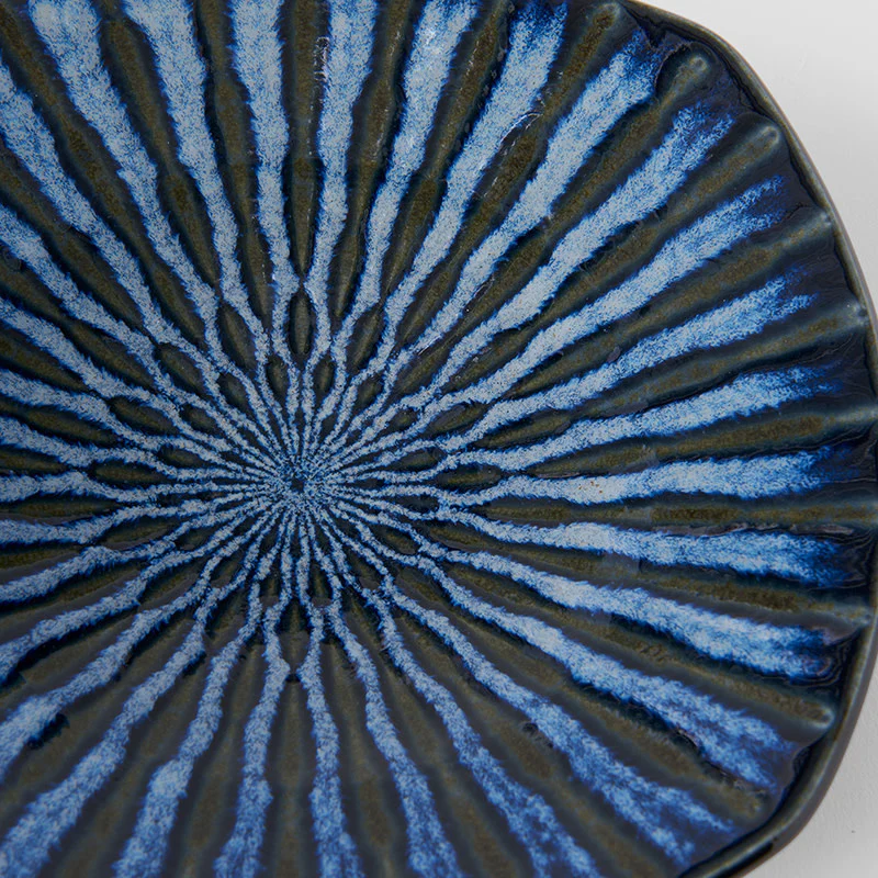 Indigo Drip Square Plate 18cm - Image 2