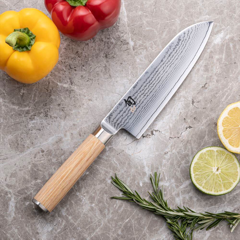 Kai Shun White Classic Santoku Knife 18cm - Image 2