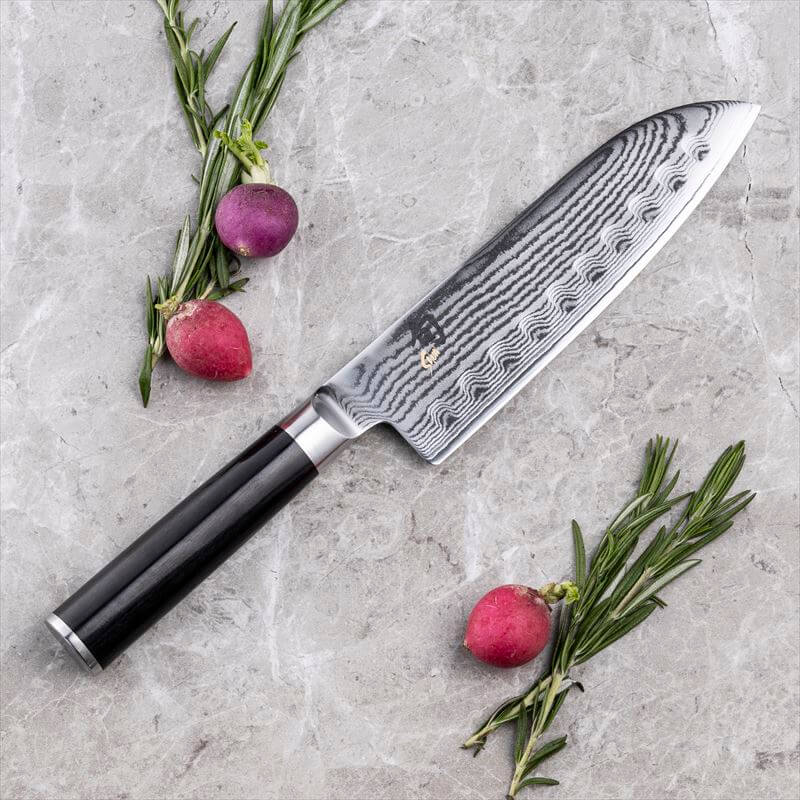 Kai Shun Classic Scalloped Santoku Knife 18cm - Image 4