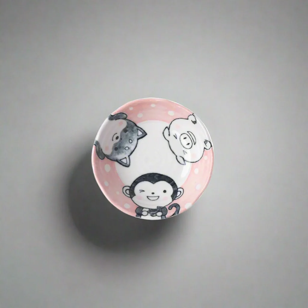 Kawaii Pink Glaze Small Bowl 14cm