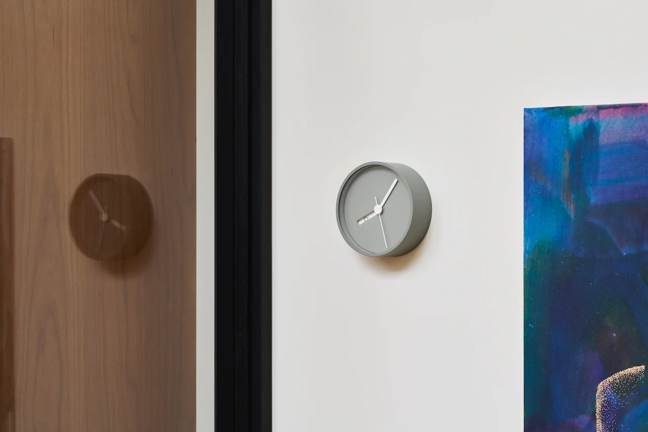 Lemnos Extra Normal Japanese Designer Clock - Grey - Image 5
