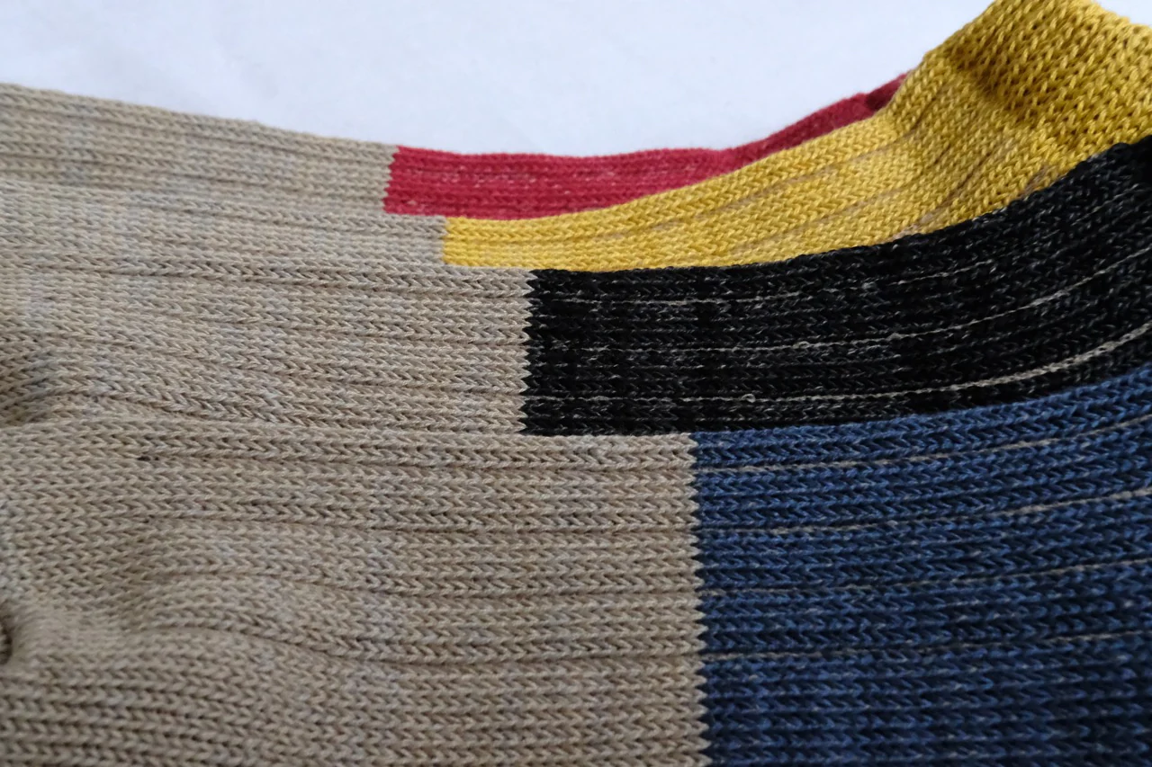 Linen Cotton Anklet Socks - Charcoal - Image 3