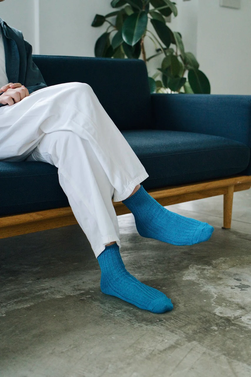 Linen Ribbed Socks - Tenkawa River - Image 4