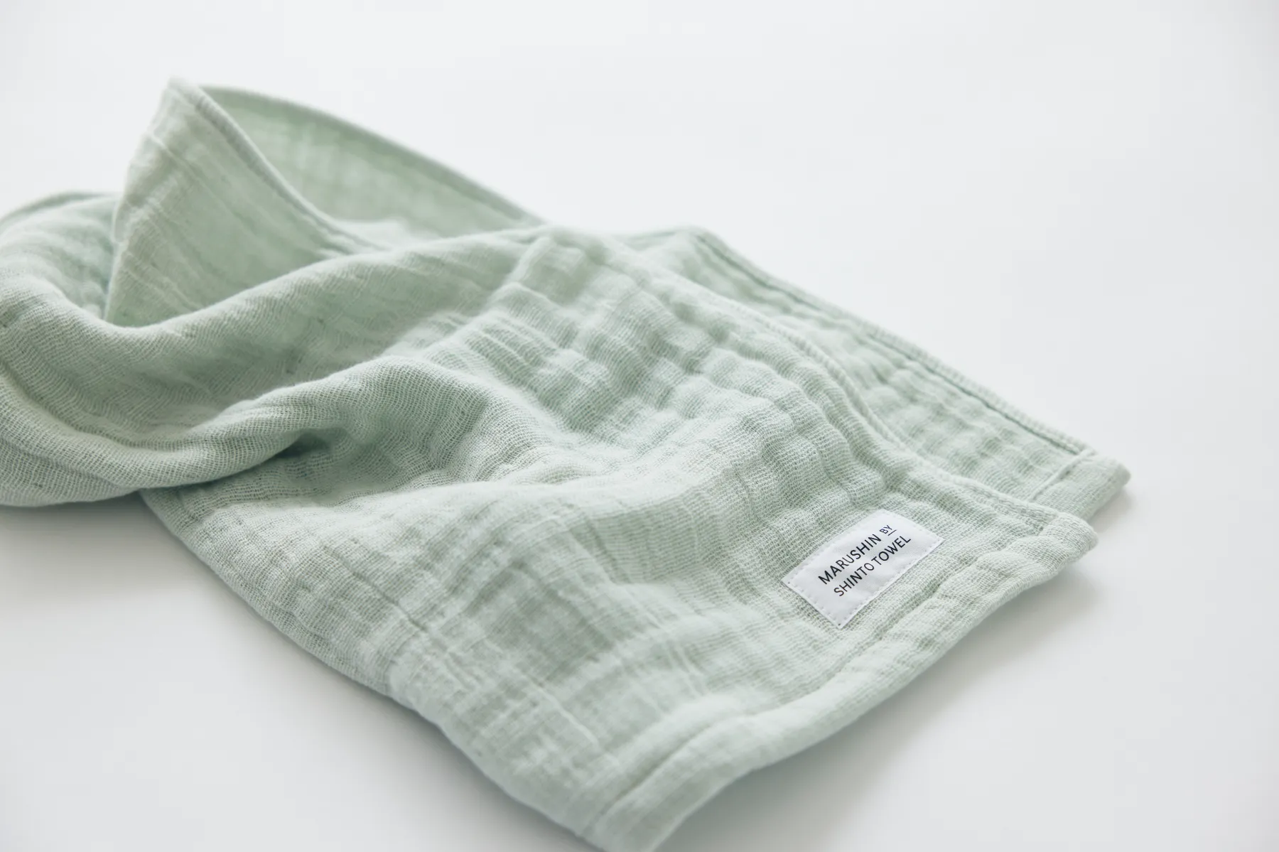 Marushin Quadruple Gauze Towel - Sage - Image 3
