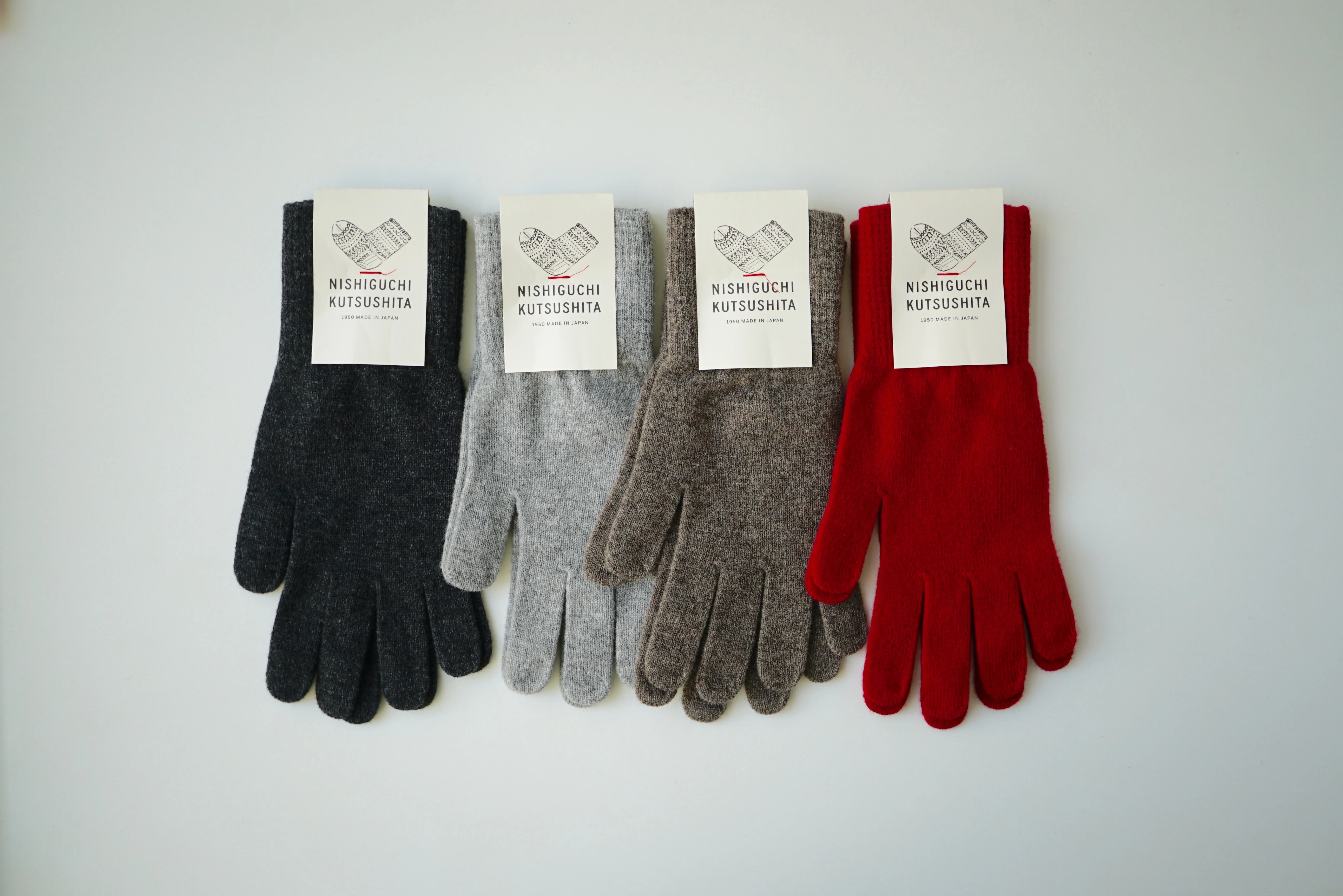 Merino Wool Gloves - Red - Image 2
