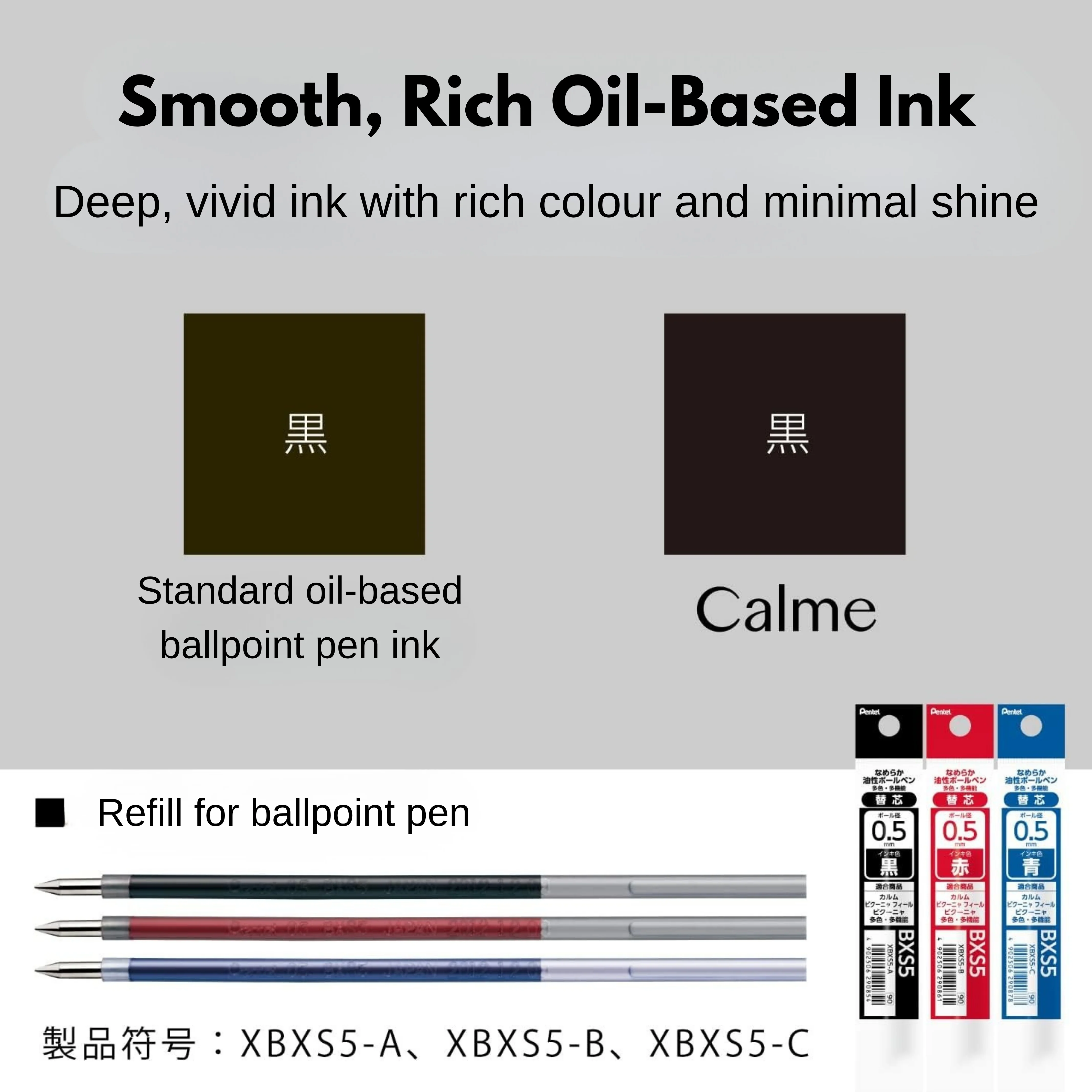 Pentel Calme 3 Colours Ballpoint Pen 0.5mm - Turquoise Blue - Image 7