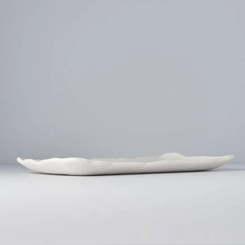Shell White textured large rectangular stone platter 35cm - Image 5