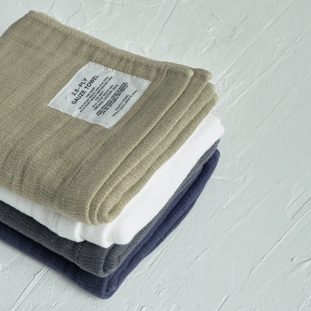 Shinto 2.5 ply gauze bath towel large beige - 88 x 140cm - Image 6