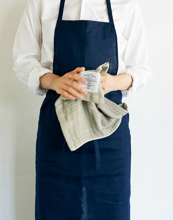 Shinto 2.5 ply gauze washcloth navy - 30 x 33cm - Image 3