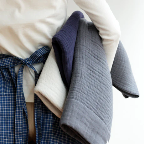 Shinto inner pile bath towel navy - 63 x 130cm - Image 3
