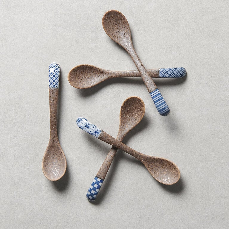 Indigo Checkerboard design small spoon 12.5cm - Image 5