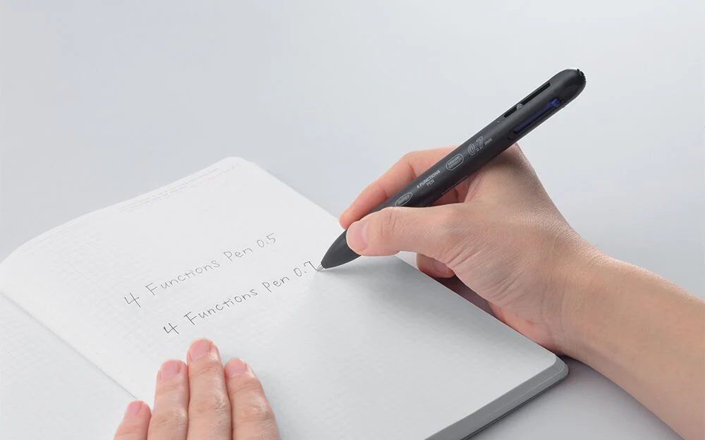 Stalogy 4 Functions Pen, 0.7mm, Black - Image 3