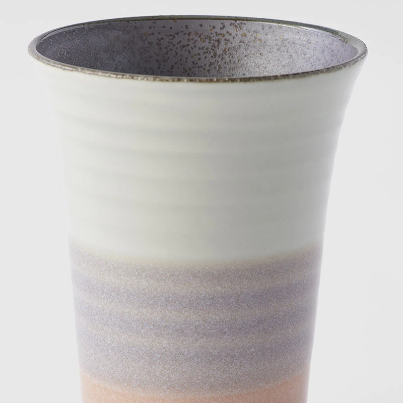 Sushi mug fluted pink white dark inner 250ml - Image 5