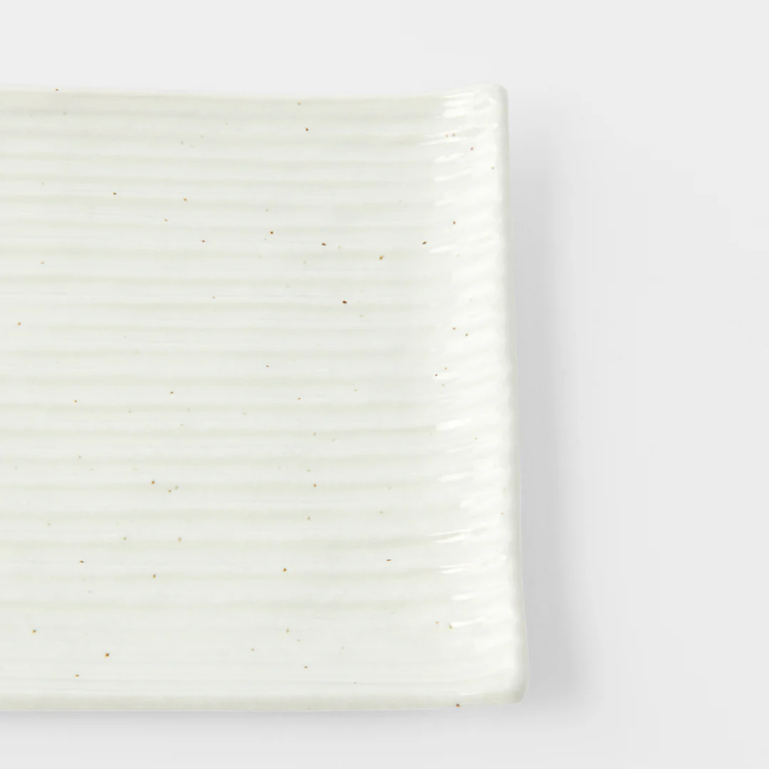 Sushi Plate White Contour Glaze 24cm - Image 5