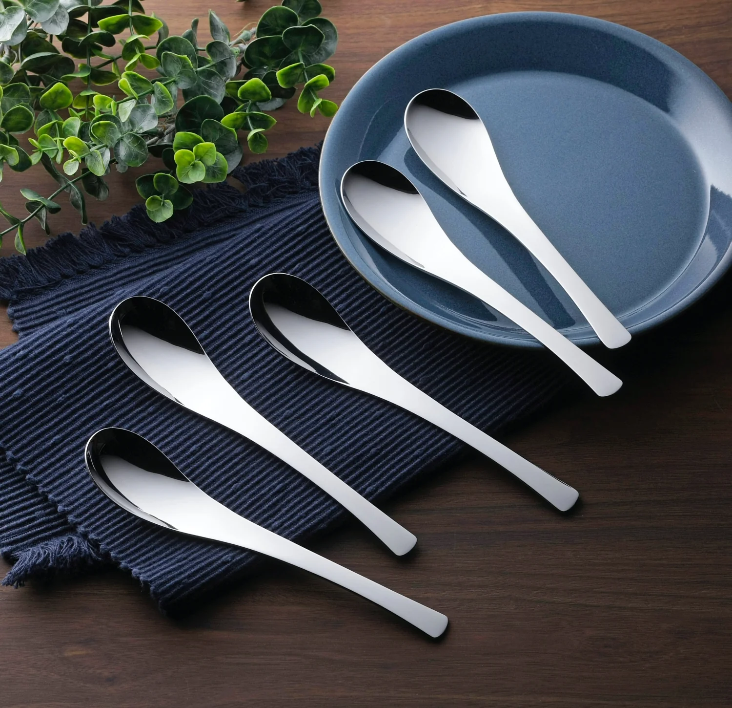 Tsubame Mirror Polished Stainless Steel Classic Renge Spoon 17.7cm - Image 11