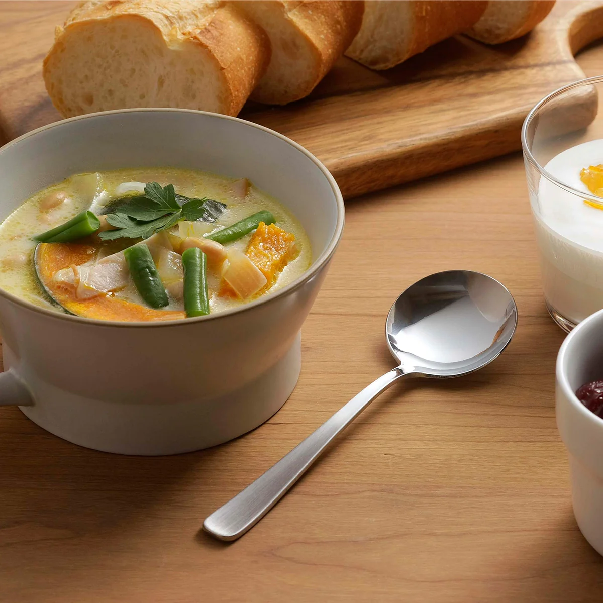 Tsubame Mirror Polished Stainless Steel Soup Spoon 14.7cm - Image 2