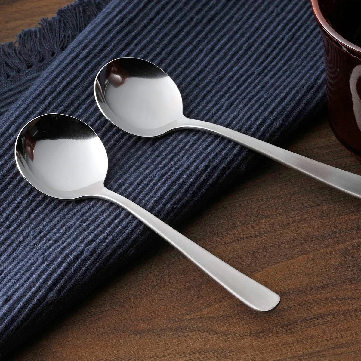 Tsubame Mirror Polished Stainless Steel Soup Spoon 14.7cm - Image 4