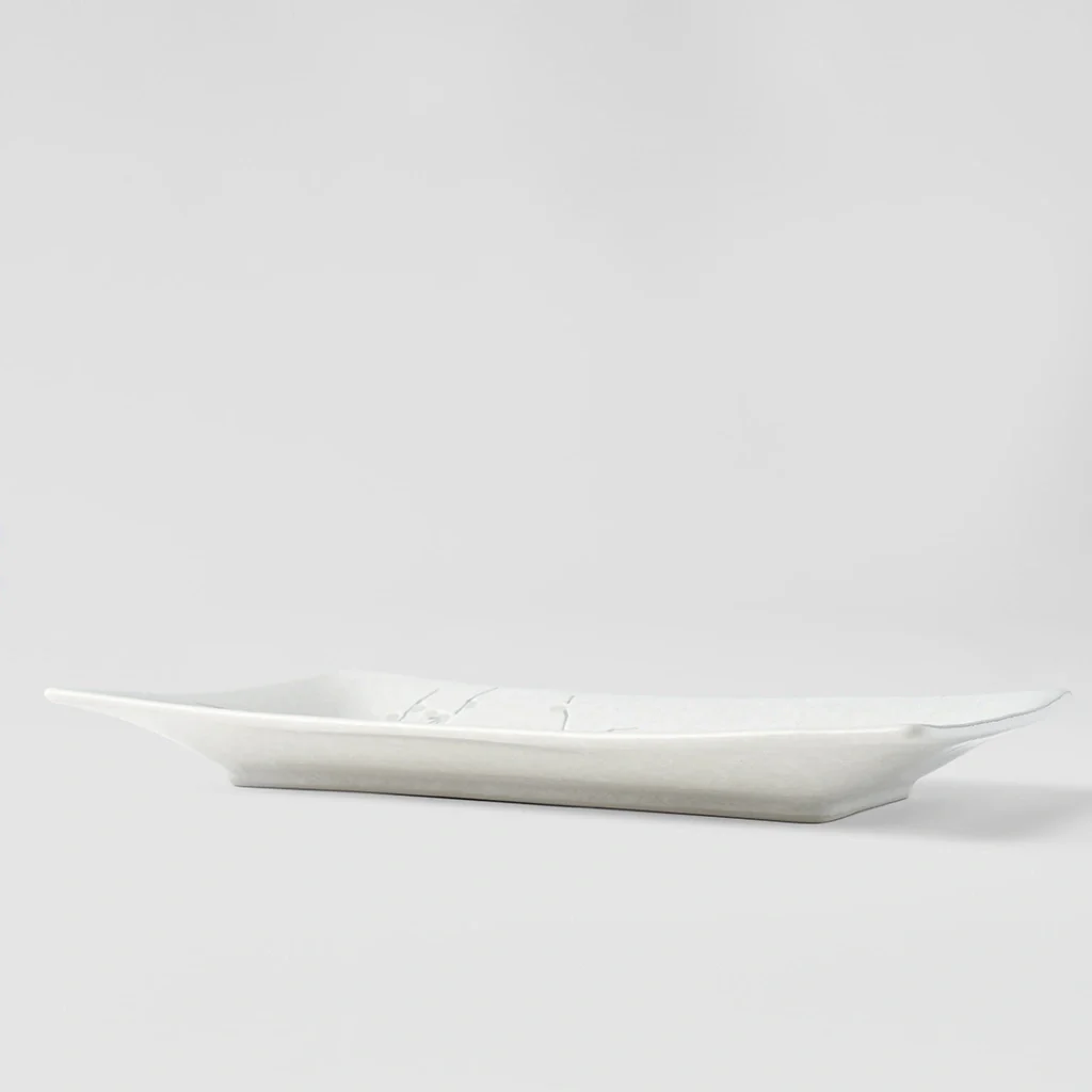 White Blossom rectangular platter 33cm - Image 4